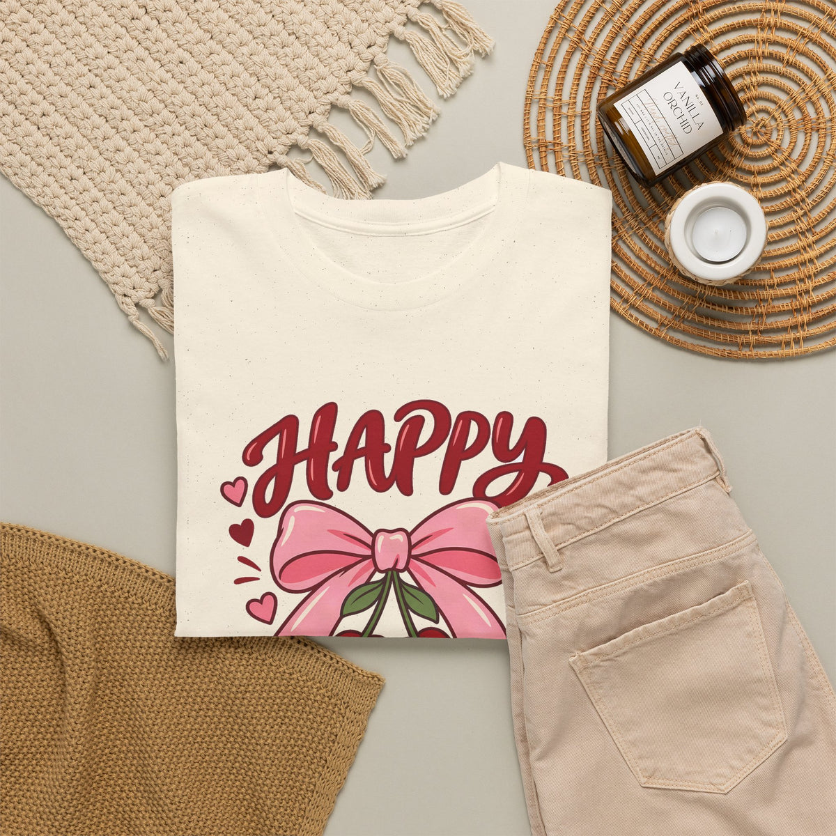 Personalized Cherry Bow Birthday Shirt – Add Name & Age