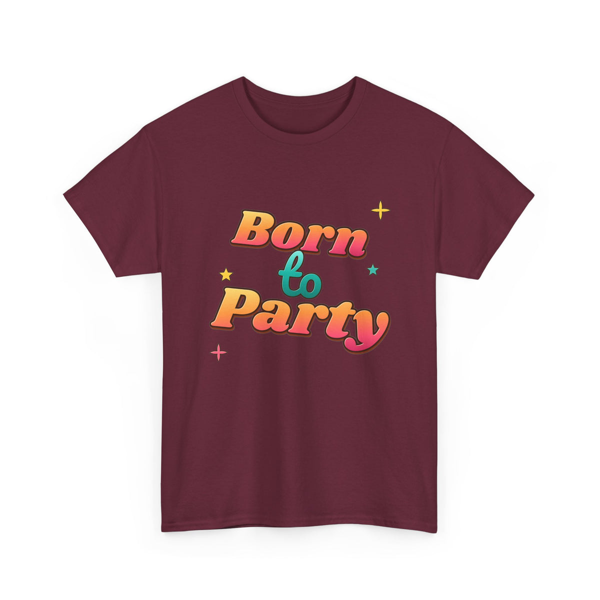 Born to Party Retro 70s Sunset birthday shirt – Gildan tee by Happywear