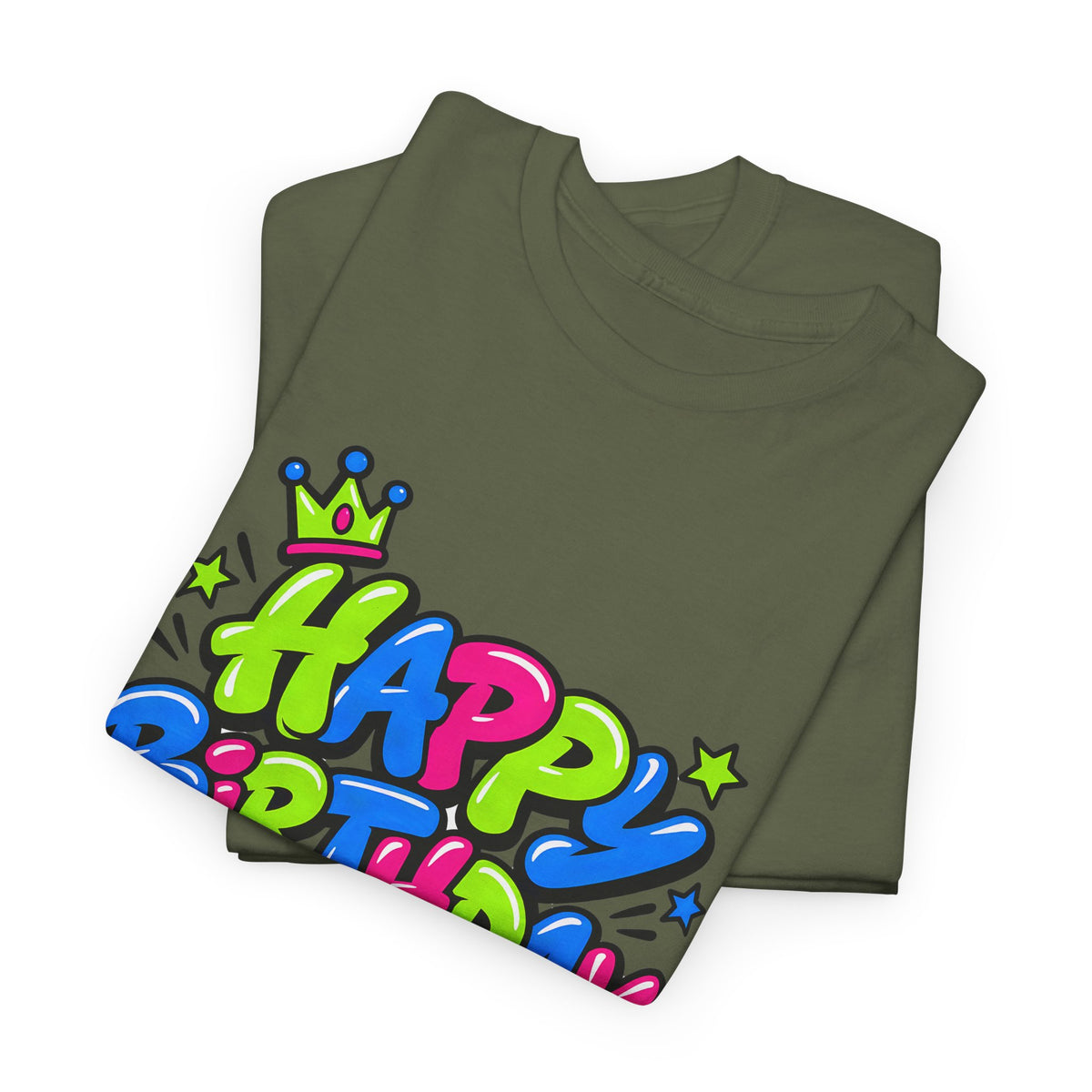 Neon Graffiti Happy Birthday Tee