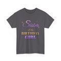 Sister of the Birthday Girl Lavender & Gold birthday shirt – Gildan tee by Happywear