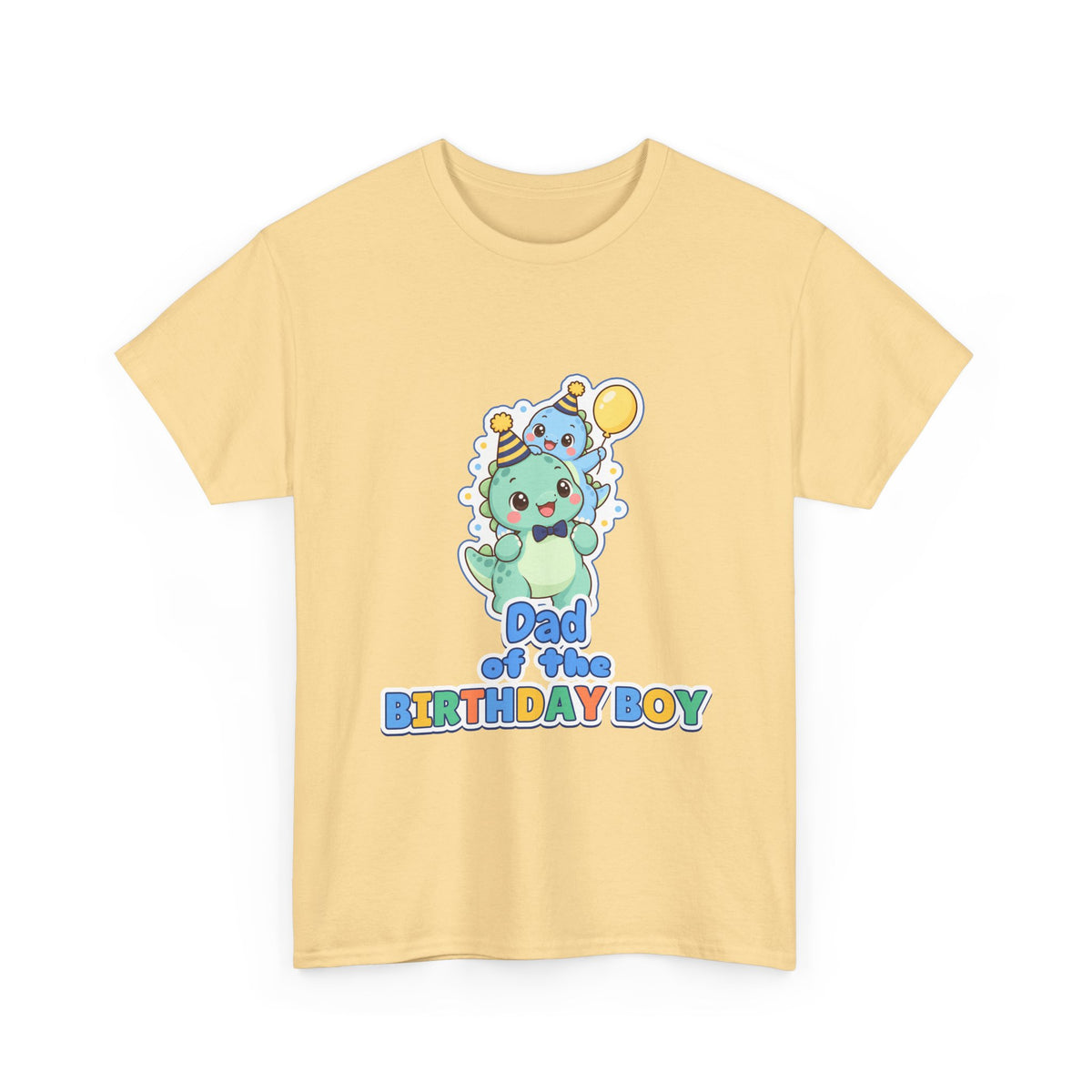 Dad of the Birthday Boy Dino birthday shirt – Gildan tee by Happywear