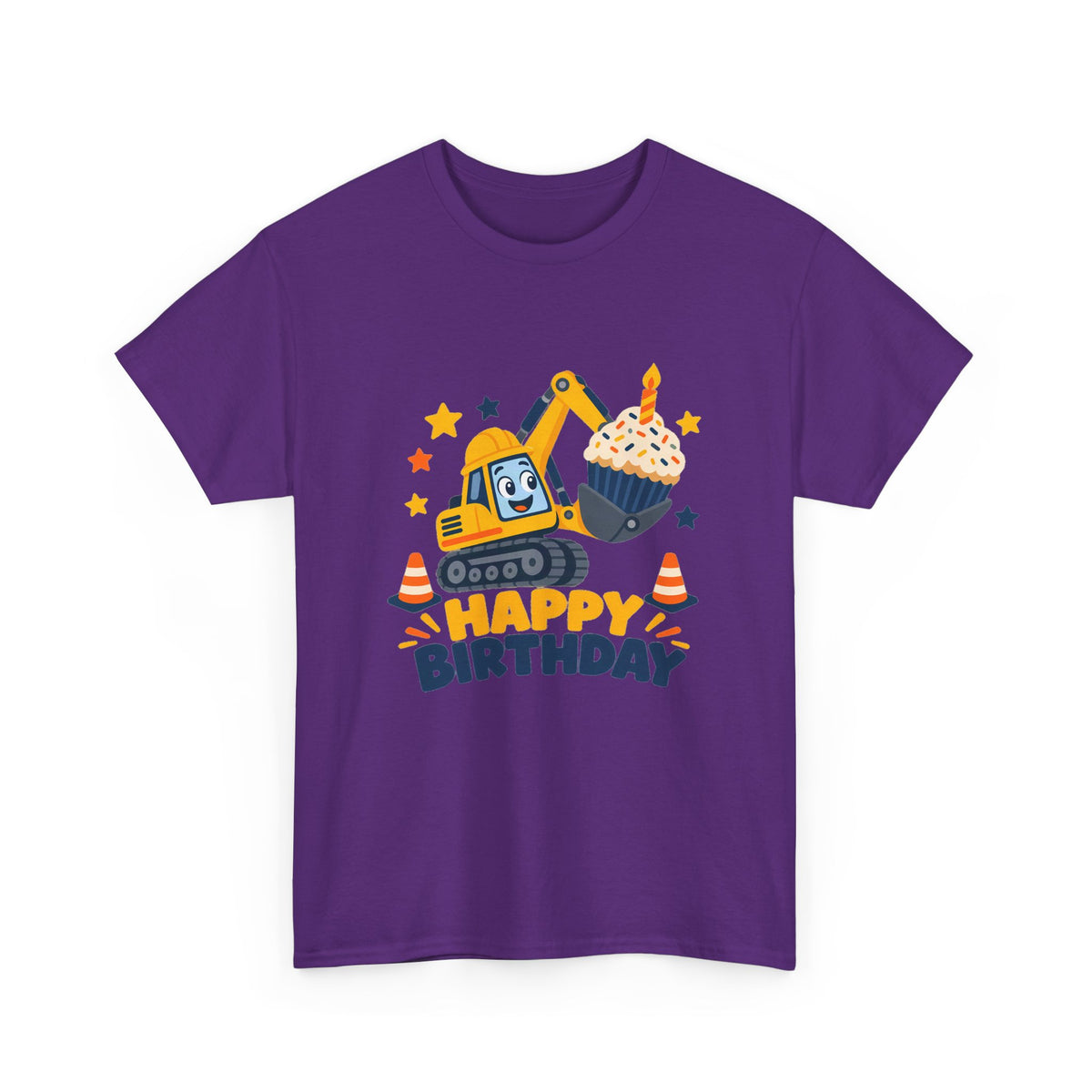 Construction Zone Happy Birthday Tee