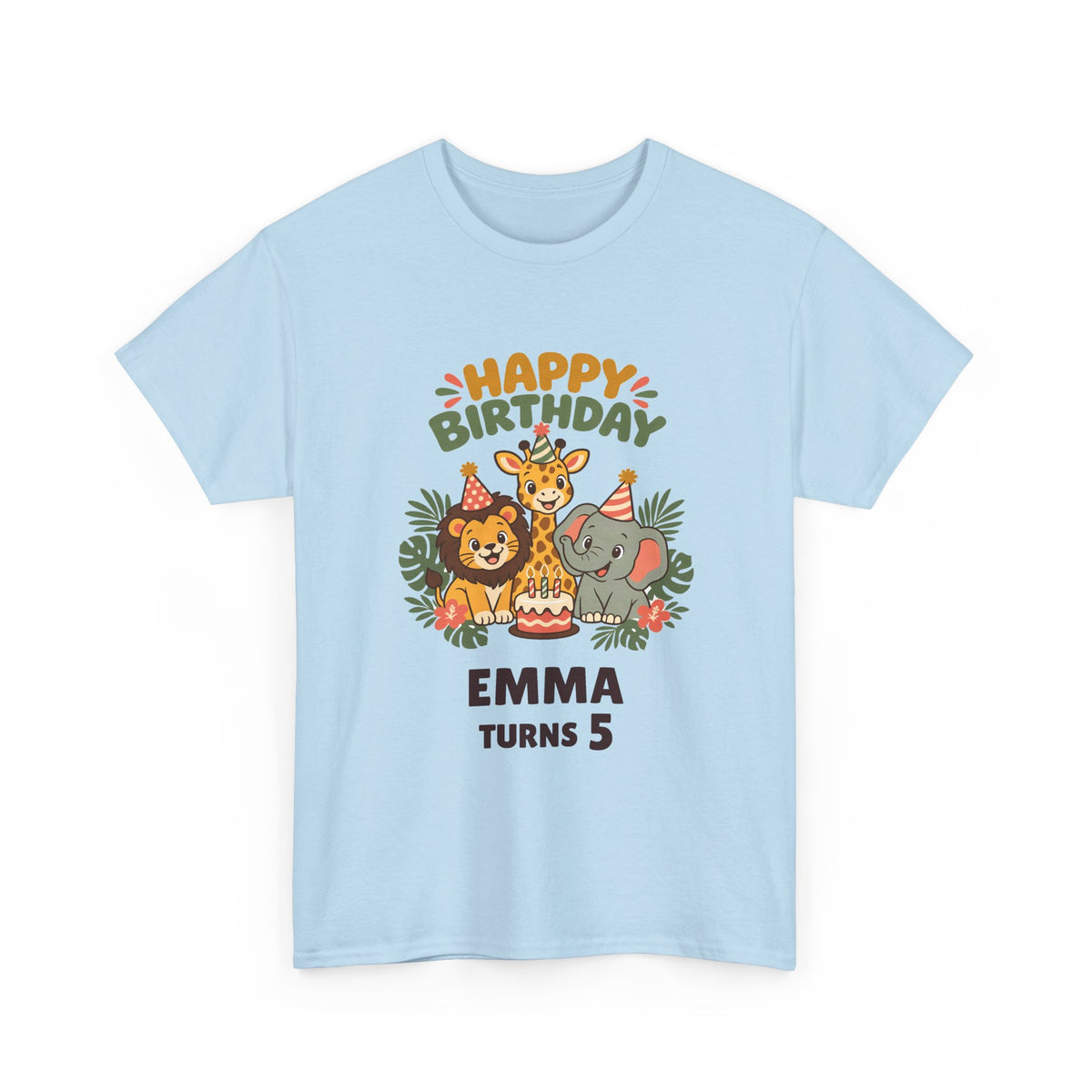 Personalized Safari Friends Birthday Shirt – Add Name & Age