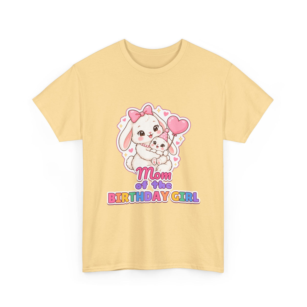Mom of the Birthday Girl Bunny birthday shirt – Gildan tee by Happywear
