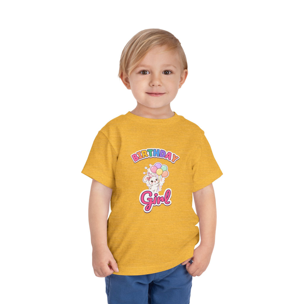 Birthday Girl Bunny birthday shirt – toddler Gildan tee by Happywear