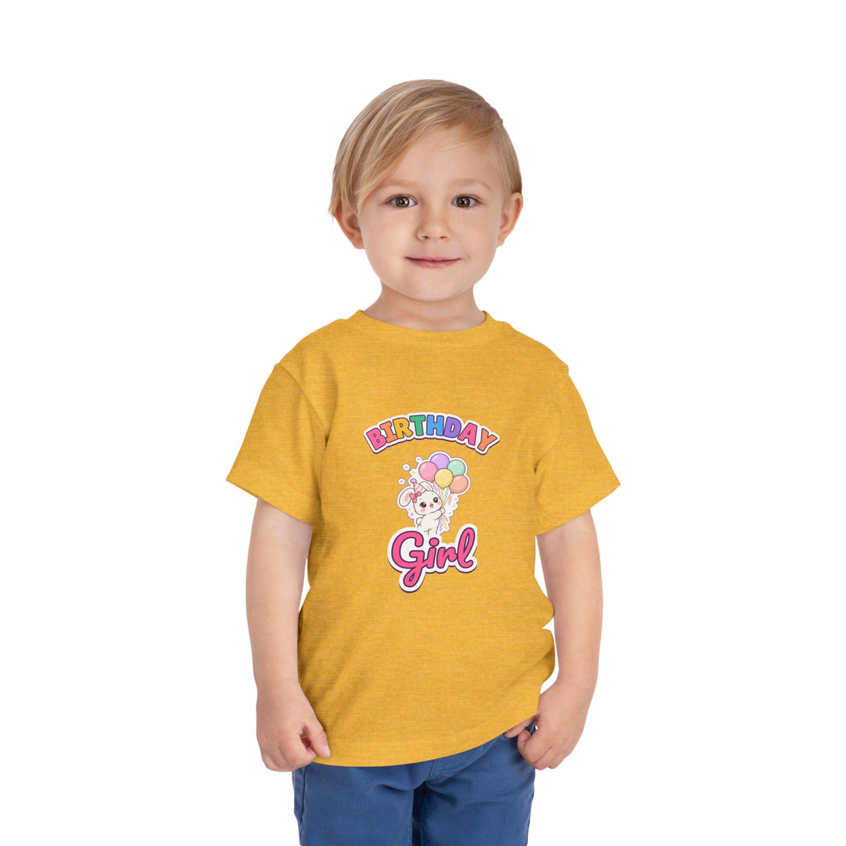 Birthday Girl Bunny birthday shirt – toddler Gildan tee by Happywear