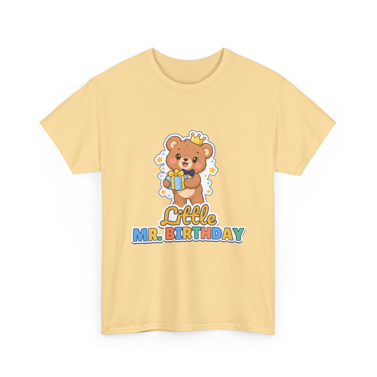 Little Mr. Birthday Teddy Bear birthday shirt – Gildan tee by Happywear