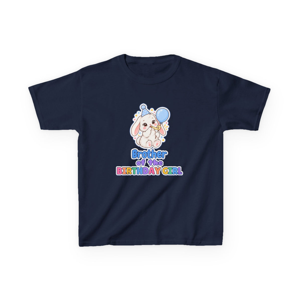 Brother of the Birthday Girl Bunny birthday shirt – kids Gildan tee by Happywear