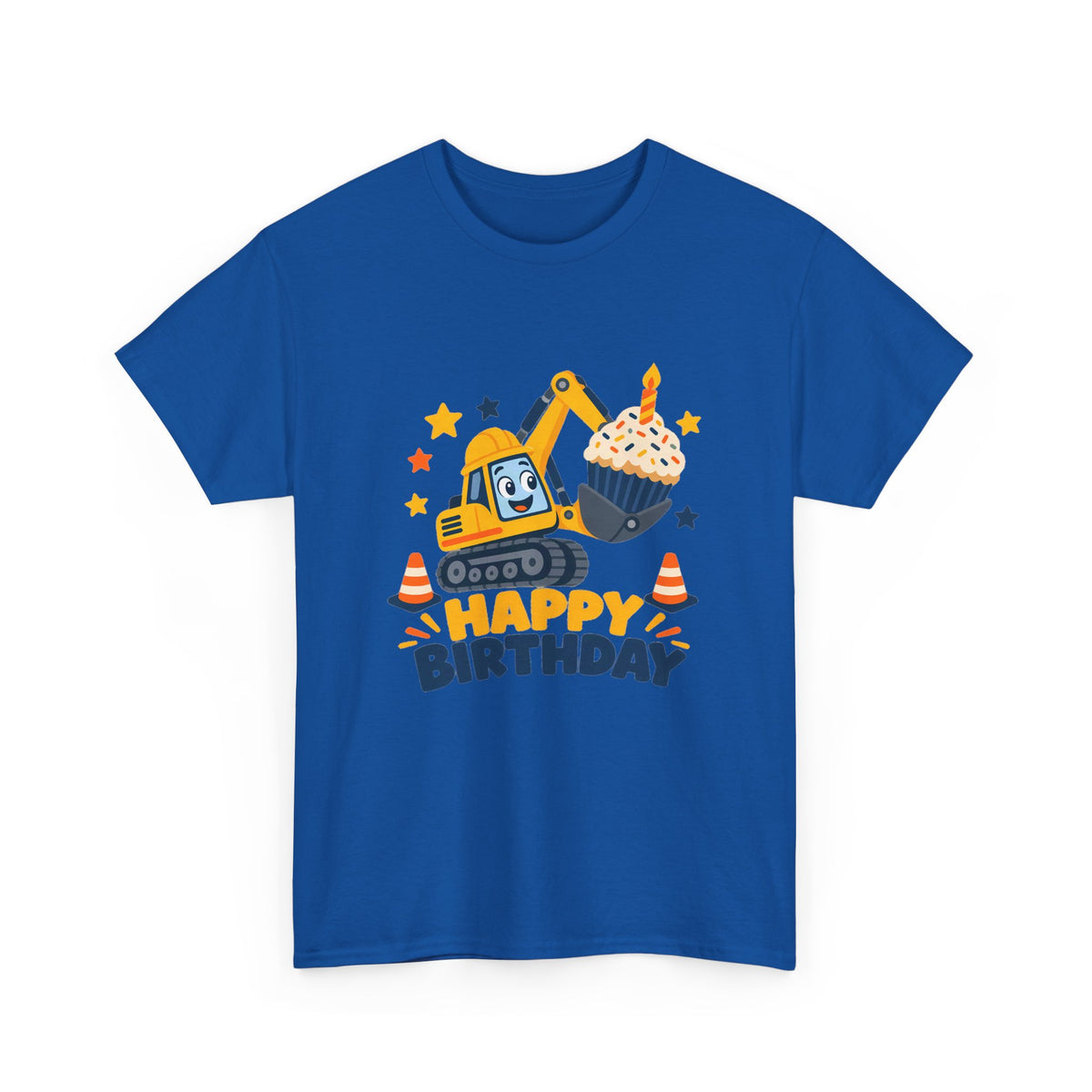 Construction Zone Happy Birthday Tee