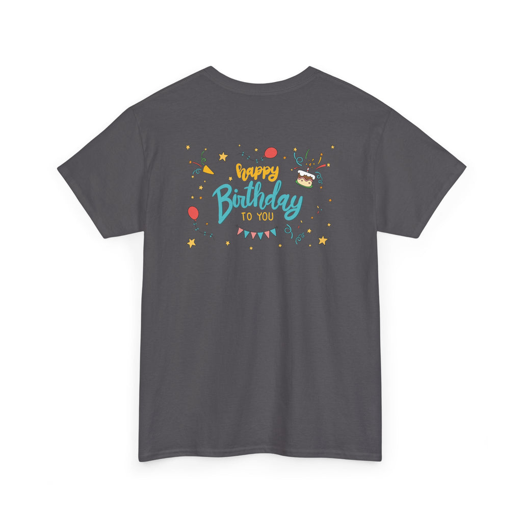 Happy Birthday To You Confetti Tee – Front & Back