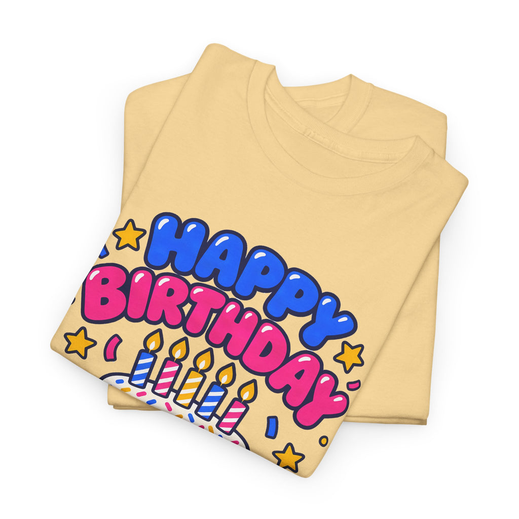 Personalized Birthday Cake Shirt – Add Name & Age