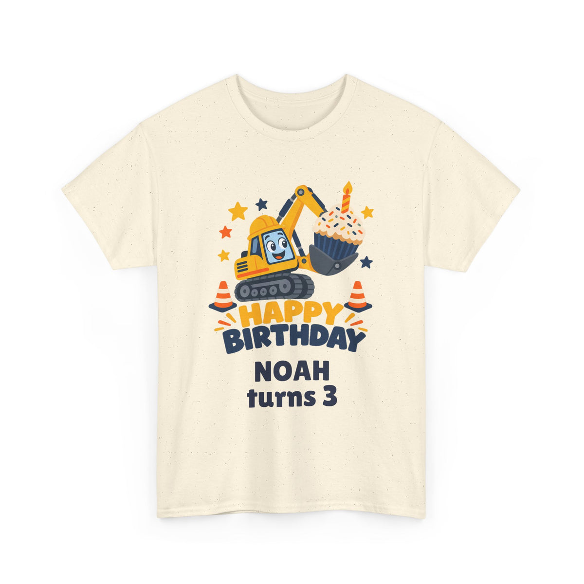 Personalized Construction Birthday Shirt – Add Name & Age