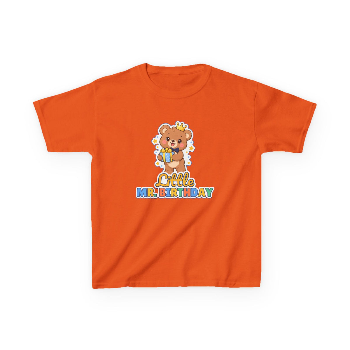 Little Mr. Birthday Teddy Bear birthday shirt – kids Gildan tee by Happywear