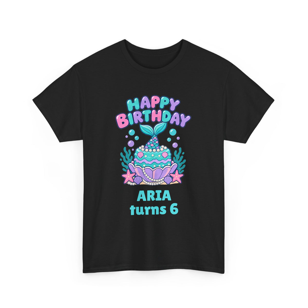 Personalized Mermaid Birthday Shirt – Add Name & Age