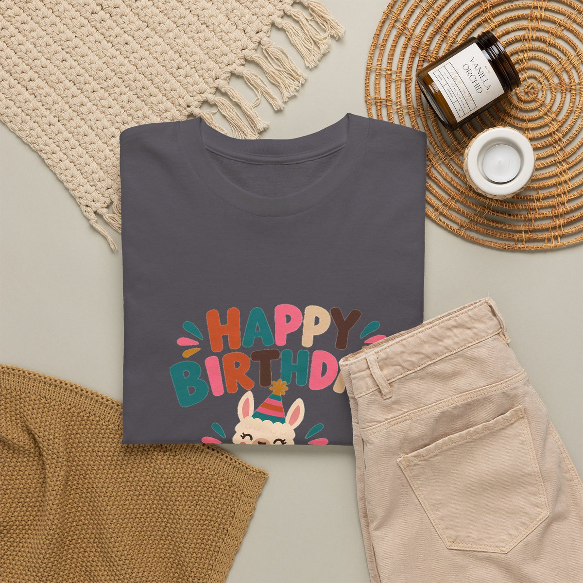 Llama Happy Birthday Tee