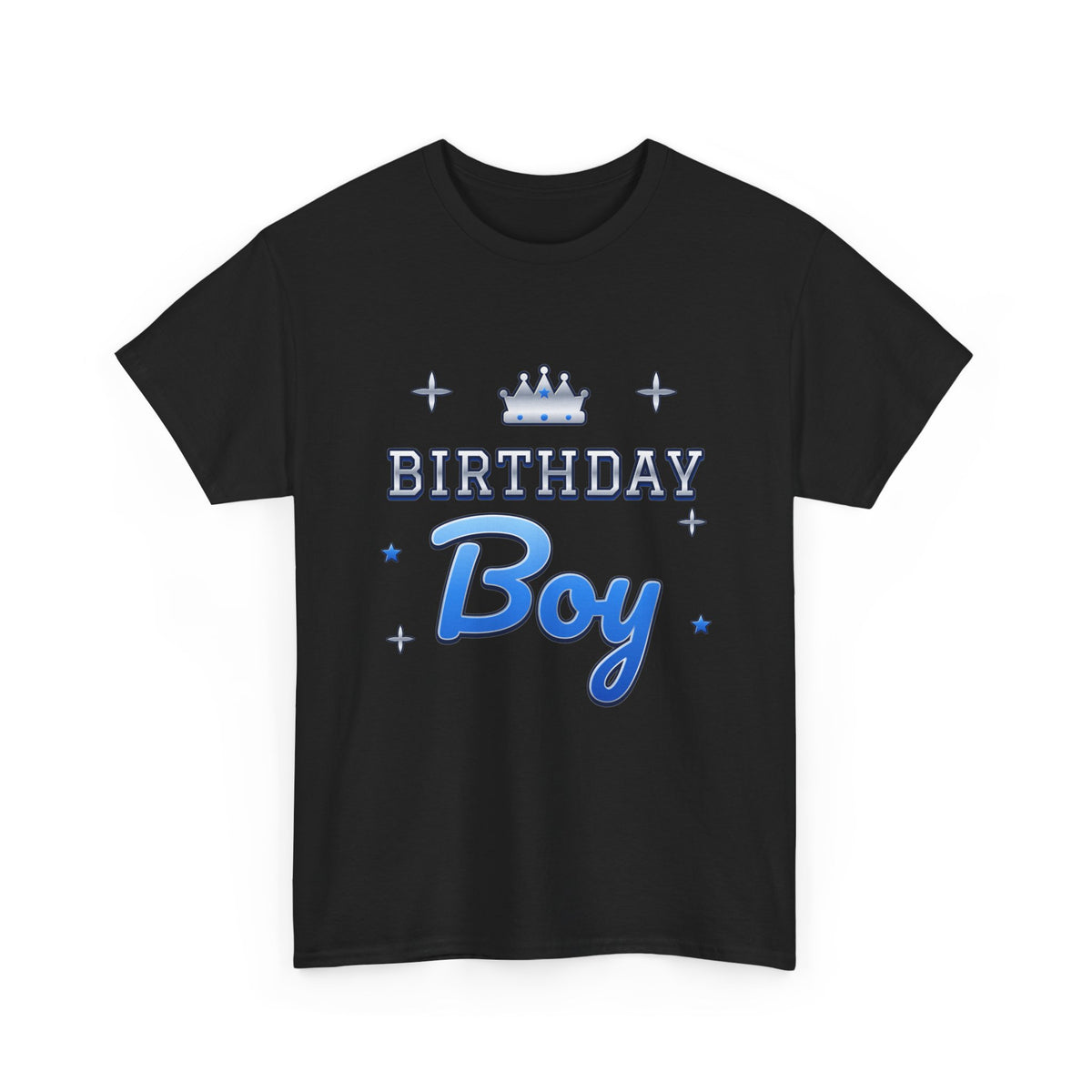 Birthday Boy Varsity Blue & Silver birthday shirt – Gildan tee by Happywear