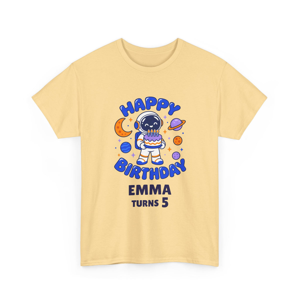 Personalized Space Astronaut Birthday Shirt – Add Name & Age