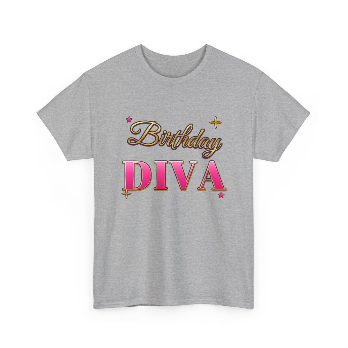 Birthday Diva Pink & Gold birthday shirt – Gildan tee by Happywear
