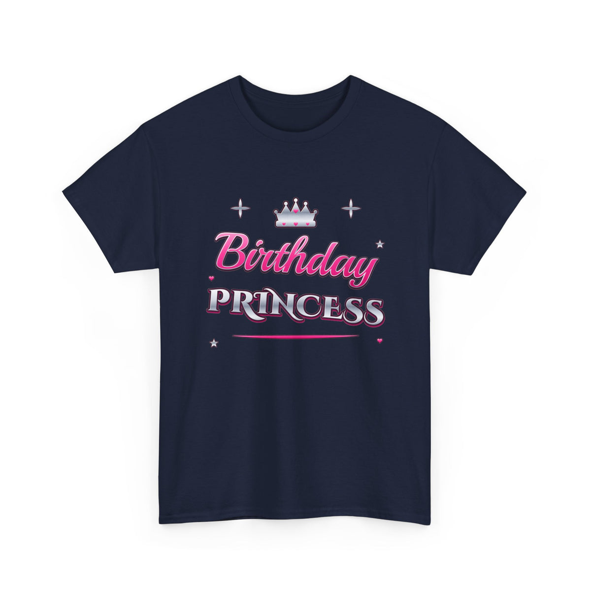 Birthday Princess Pink & Silver Tiara birthday shirt – Gildan tee by Happywear