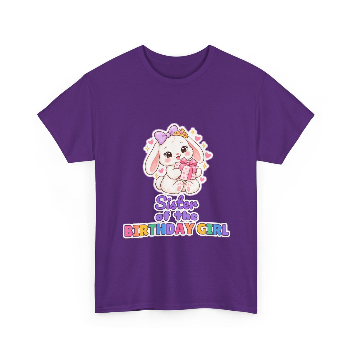 Sister of the Birthday Girl Bunny birthday shirt – Gildan tee by Happywear