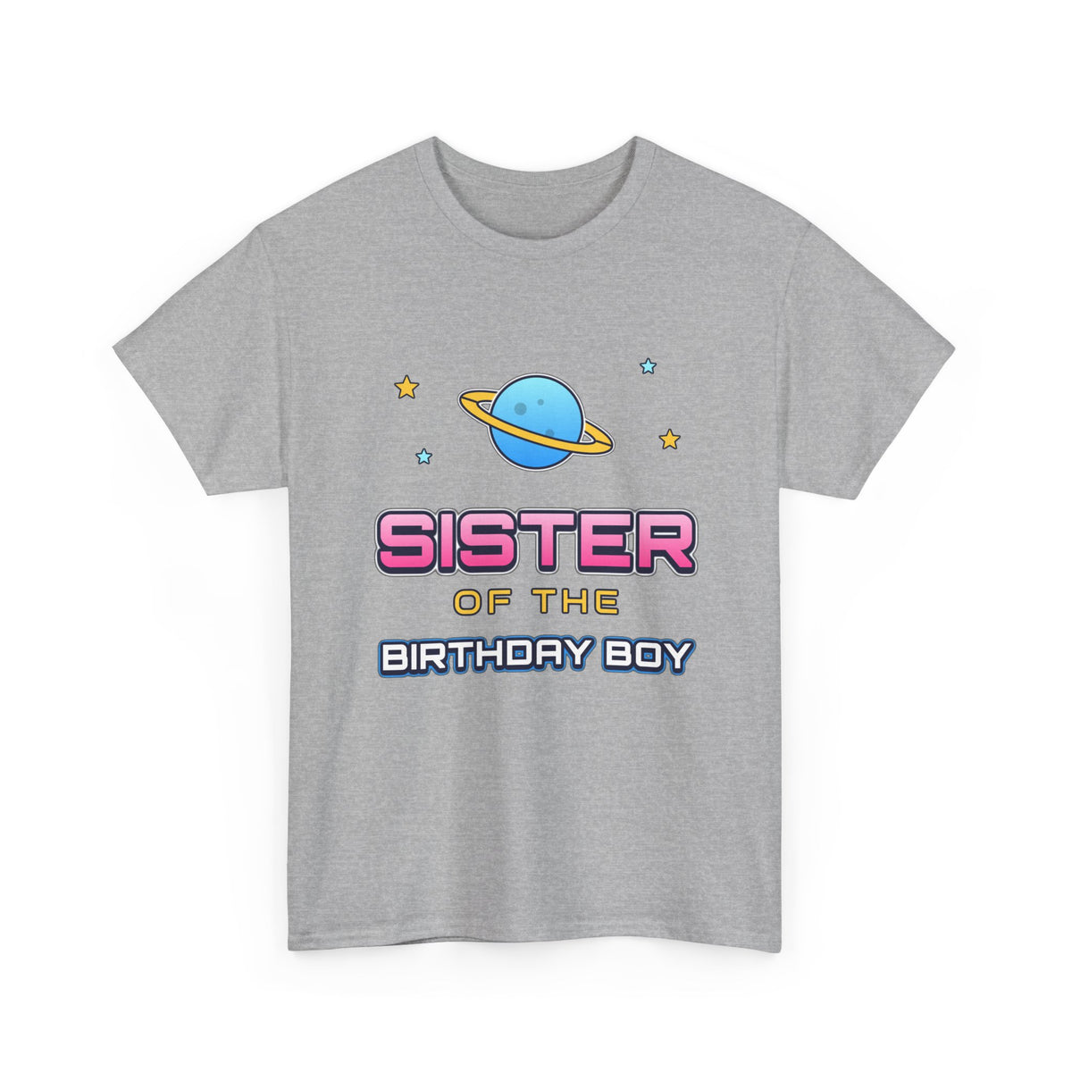 Sister of the Birthday Boy Space birthday shirt – Gildan tee by Happywear
