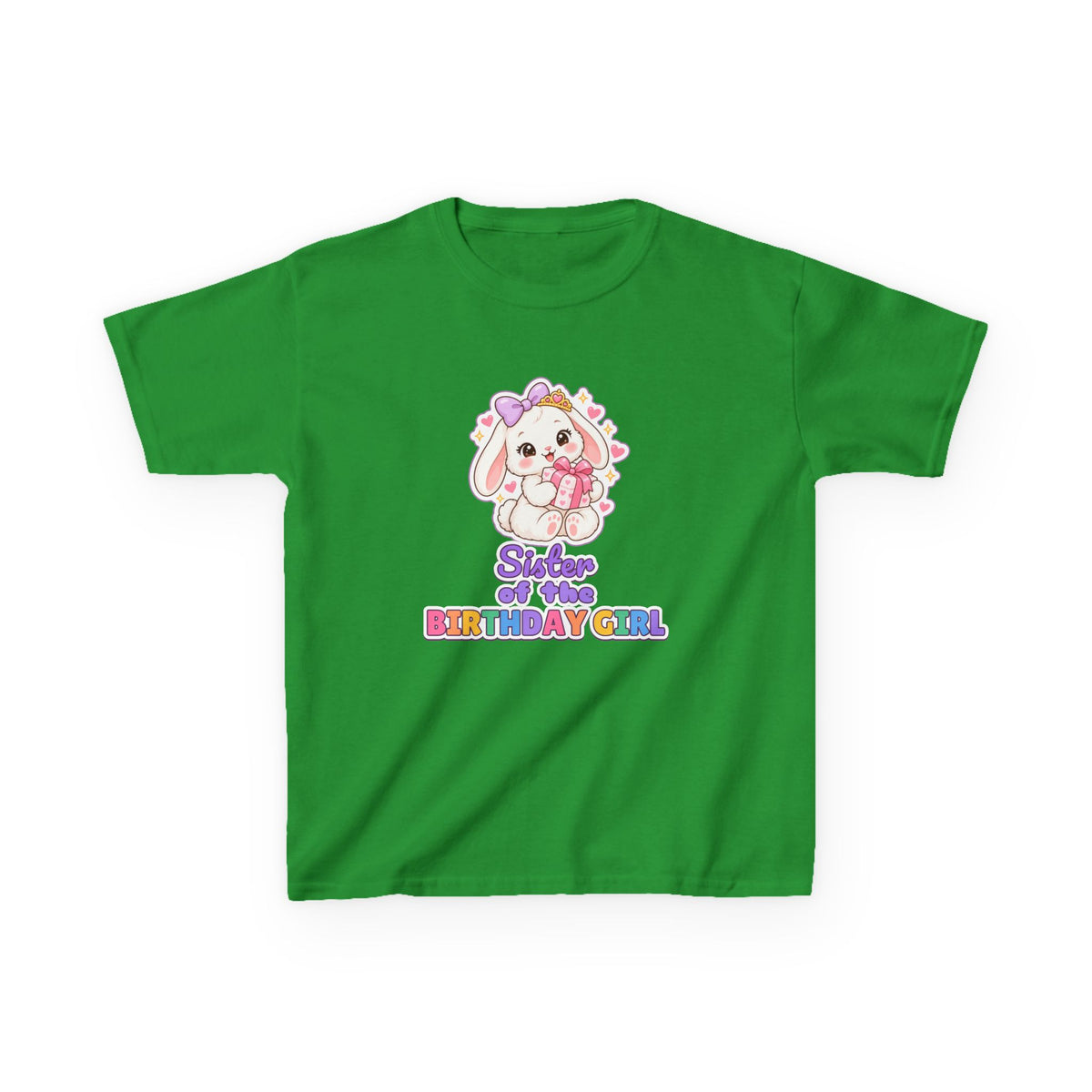 Sister of the Birthday Girl Bunny birthday shirt – kids Gildan tee by Happywear