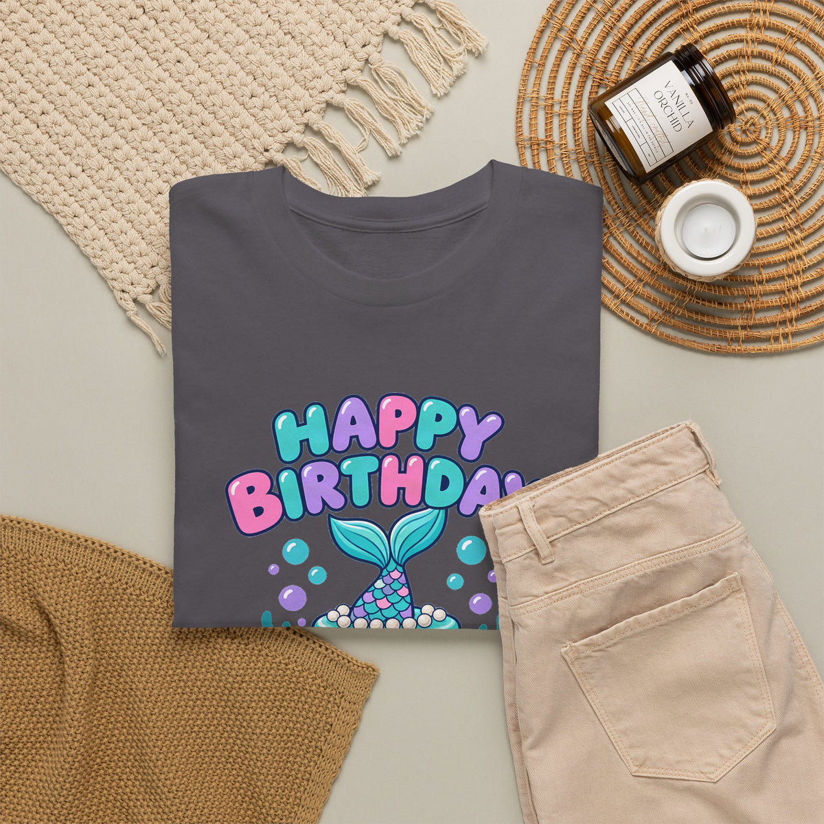 Personalized Mermaid Birthday Shirt – Add Name & Age