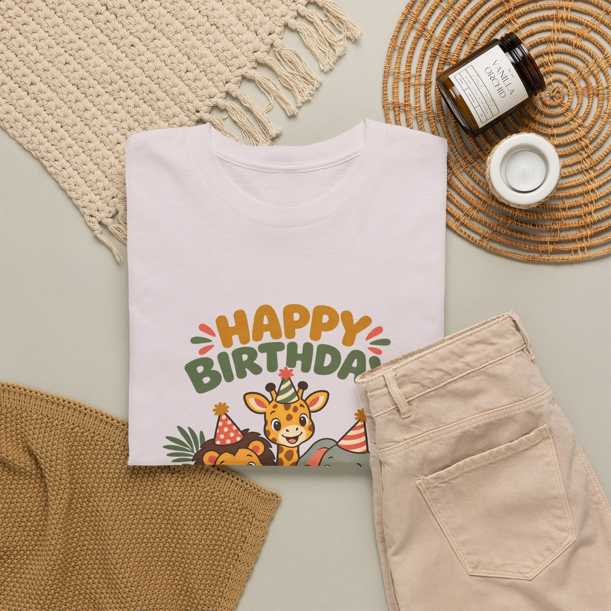Personalized Safari Friends Birthday Shirt – Add Name & Age
