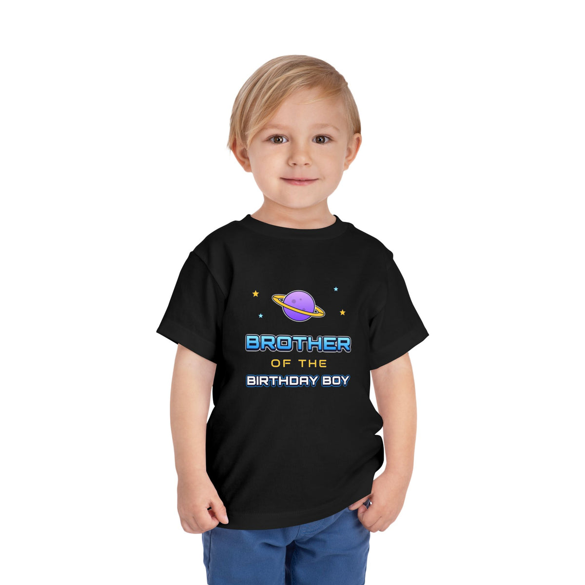 Brother of the Birthday Boy Space birthday shirt – toddler Gildan tee by Happywear