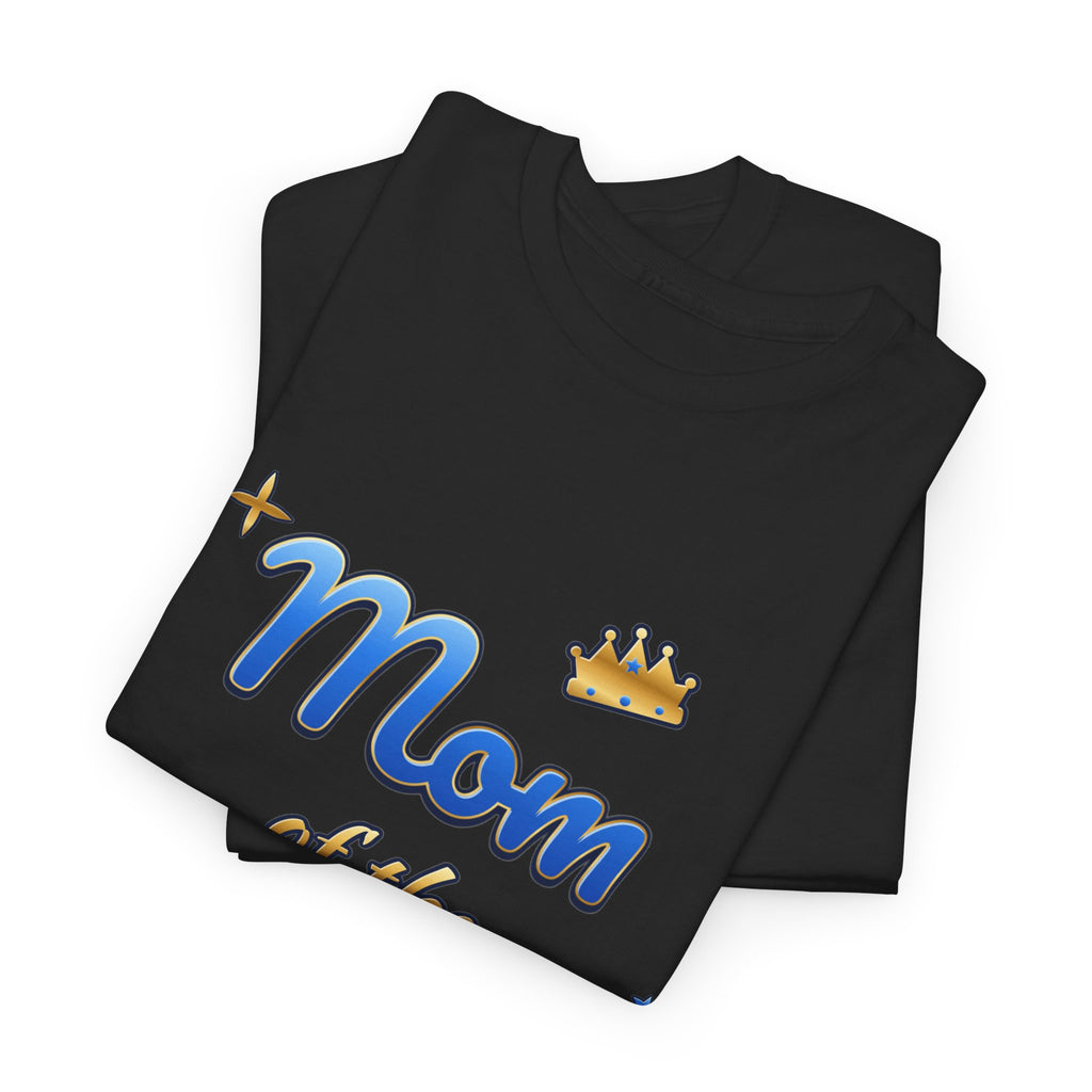Mom of the Birthday Boy Blue & Gold birthday shirt – Gildan tee by Happywear