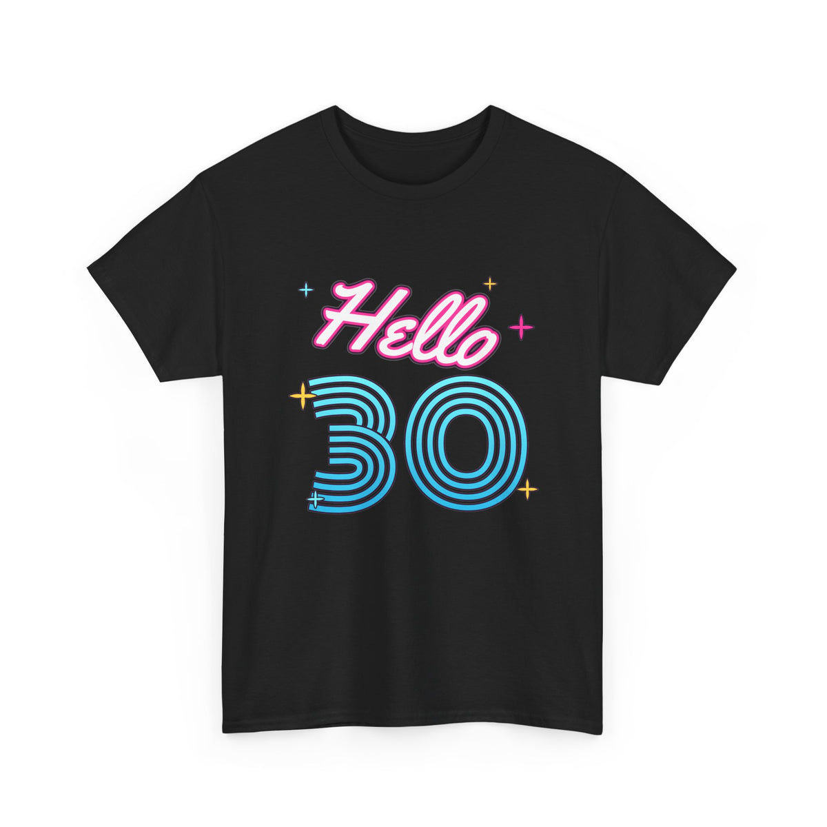 Hello 30 Neon Birthday shirt – Gildan tee by Happywear