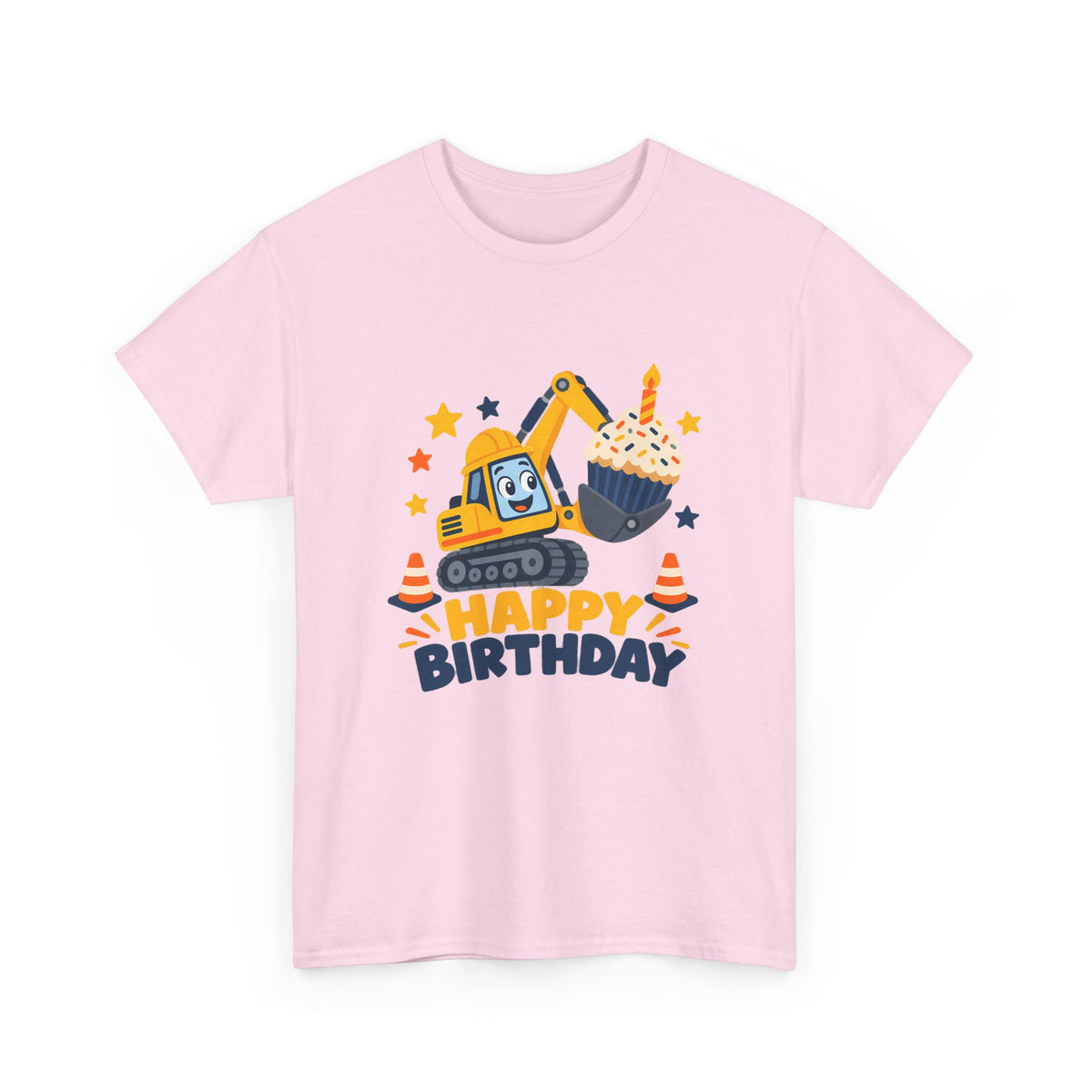 Construction Zone Happy Birthday Tee