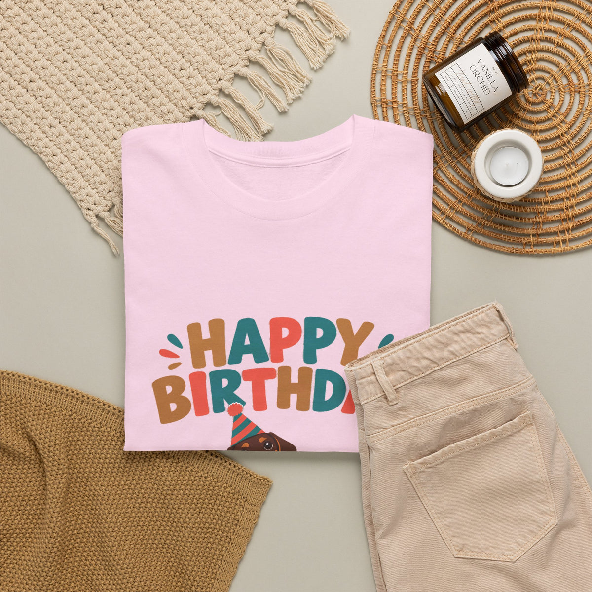 Dachshund Happy Birthday Tee