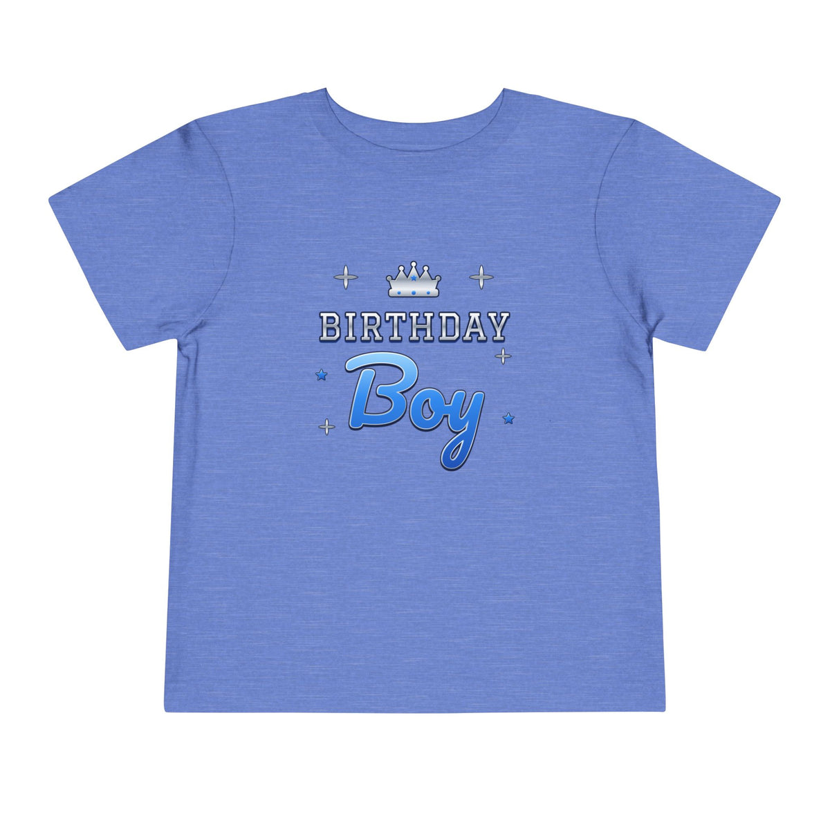 Birthday Boy Varsity Blue & Silver birthday shirt – toddler Gildan tee by Happywear