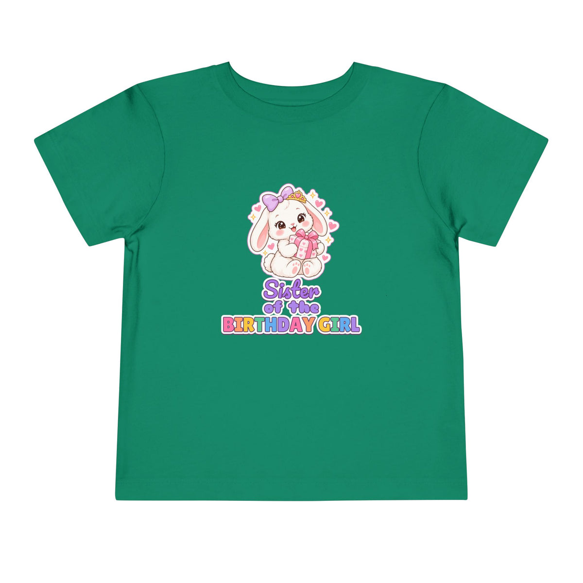 Sister of the Birthday Girl Bunny birthday shirt – toddler Gildan tee by Happywear