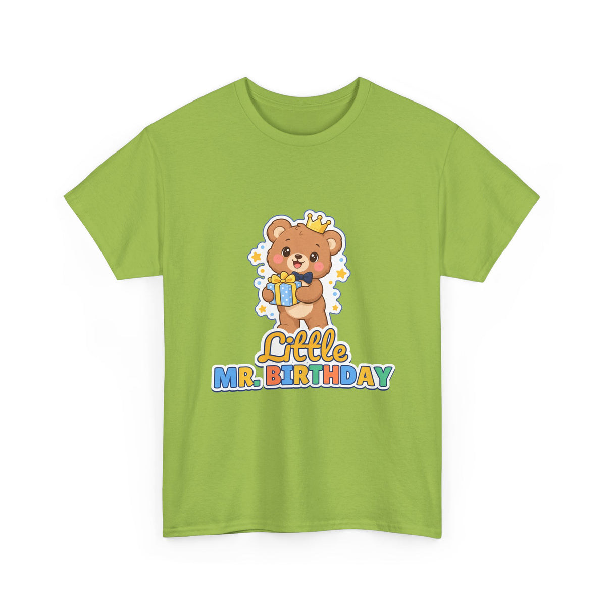 Little Mr. Birthday Teddy Bear birthday shirt – Gildan tee by Happywear