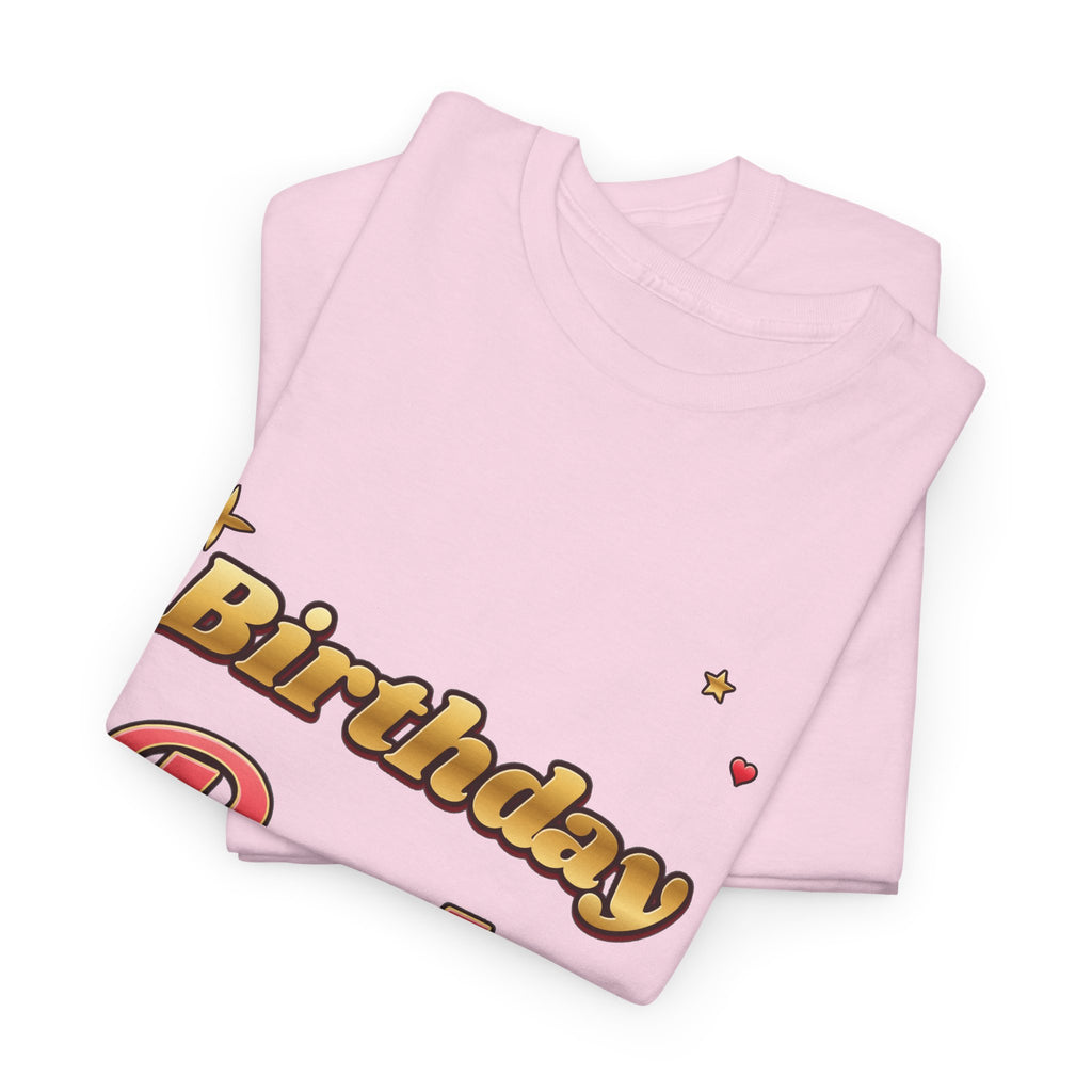 Birthday Babe Red & Gold Tee