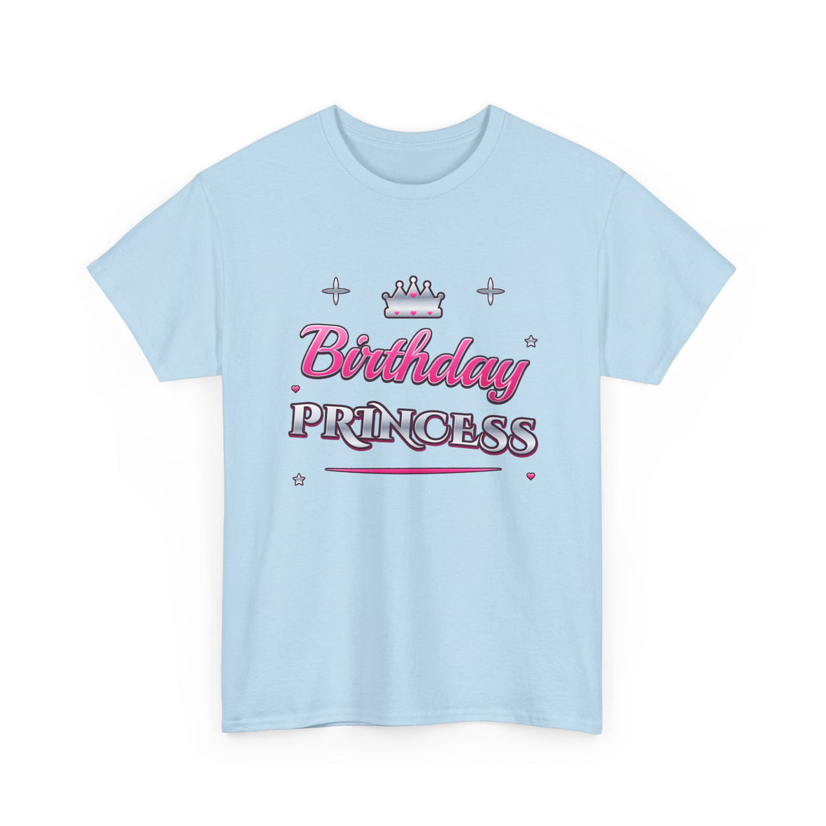 Birthday Princess Pink & Silver Tiara birthday shirt – Gildan tee by Happywear