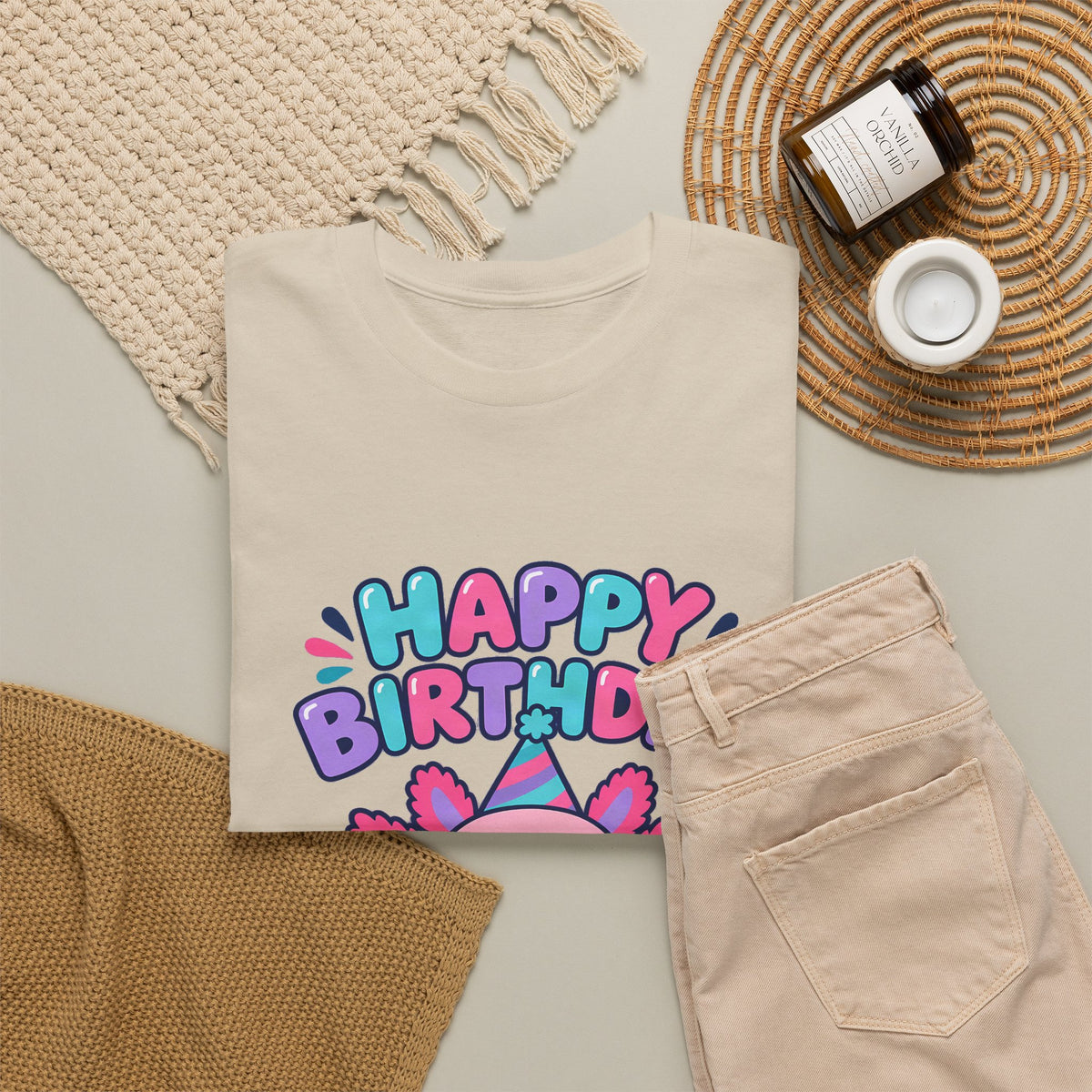 Axolotl Happy Birthday Tee