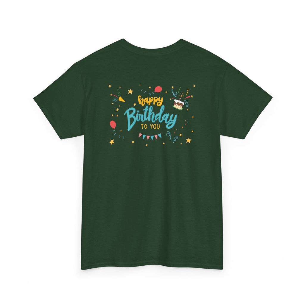 Happy Birthday To You Confetti Tee – Front & Back