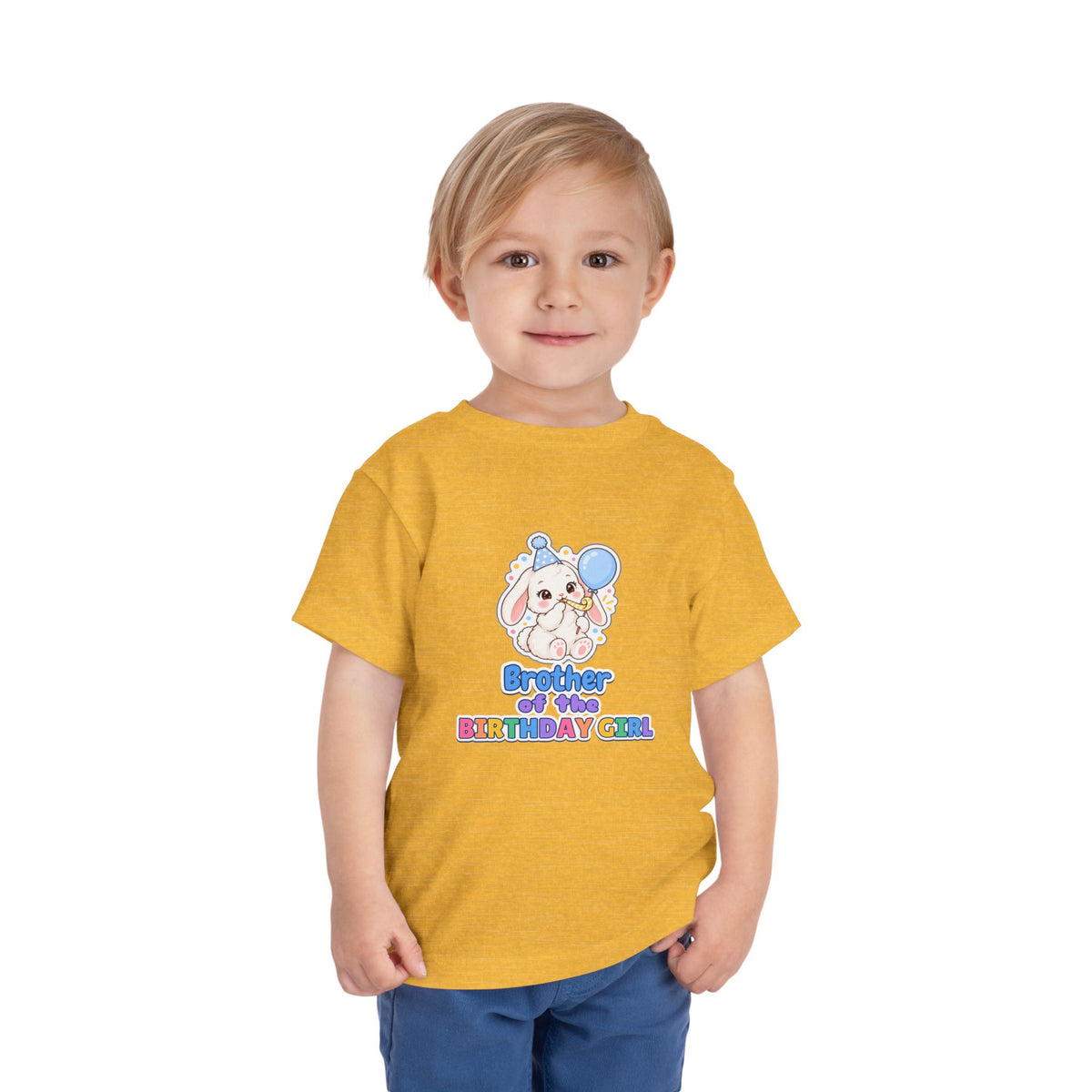 Brother of the Birthday Girl Bunny birthday shirt – toddler Gildan tee by Happywear