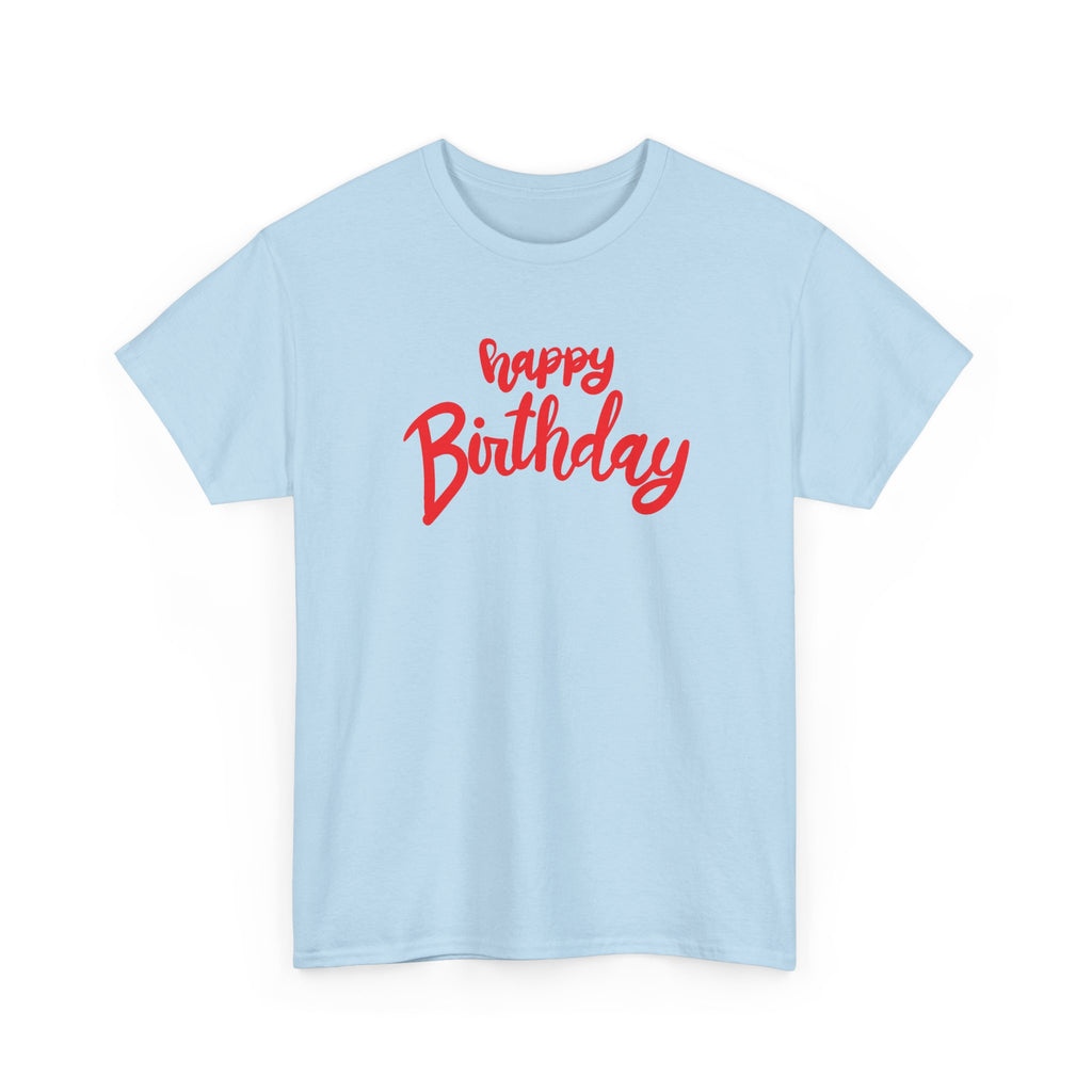 Happy Birthday Script & Cake birthday shirt – Gildan tee by Happywear