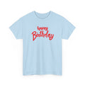 Happy Birthday Script & Cake birthday shirt – Gildan tee by Happywear