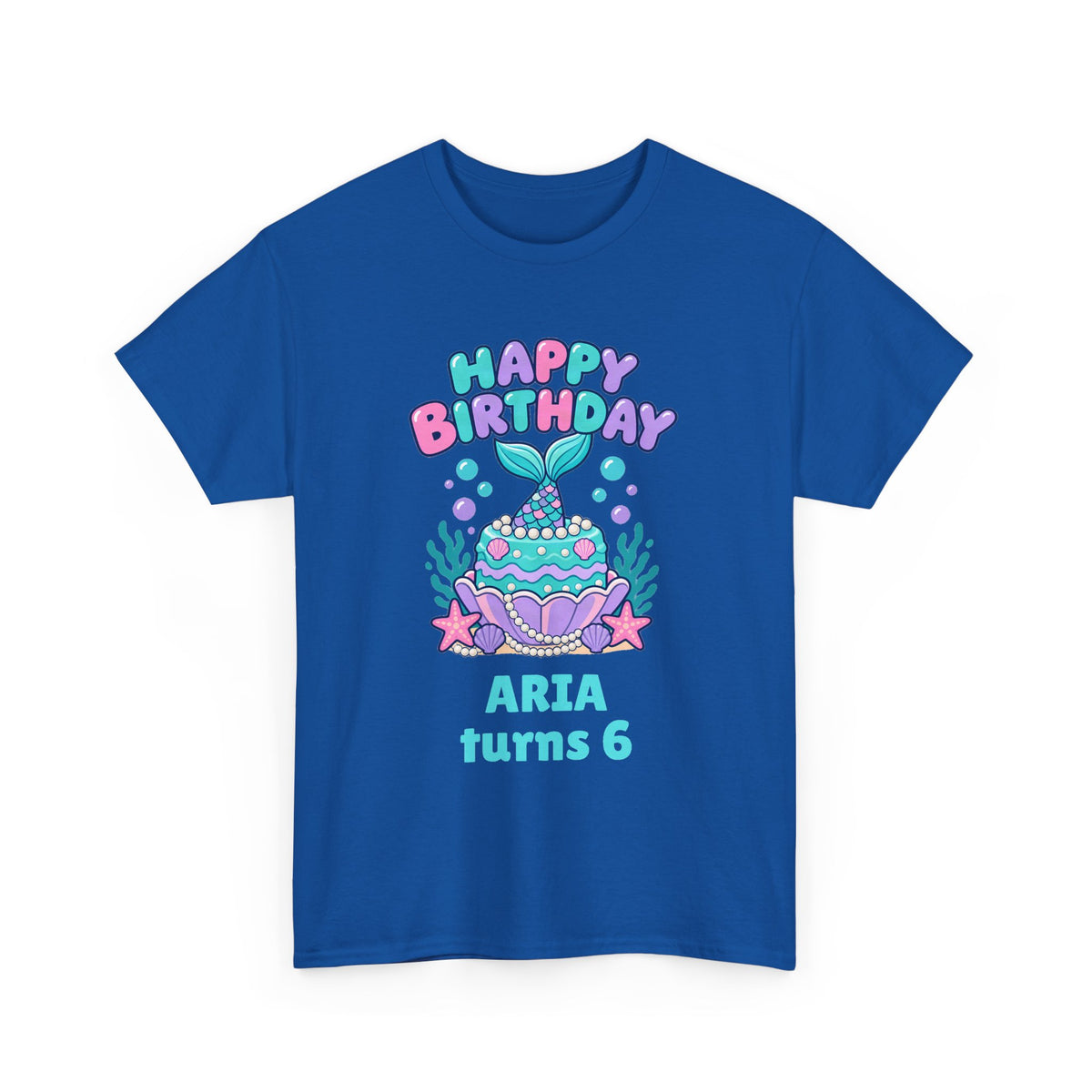 Personalized Mermaid Birthday Shirt – Add Name & Age