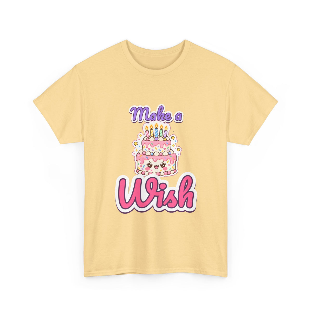 Make a Wish Birthday Cake birthday shirt – Gildan tee by Happywear