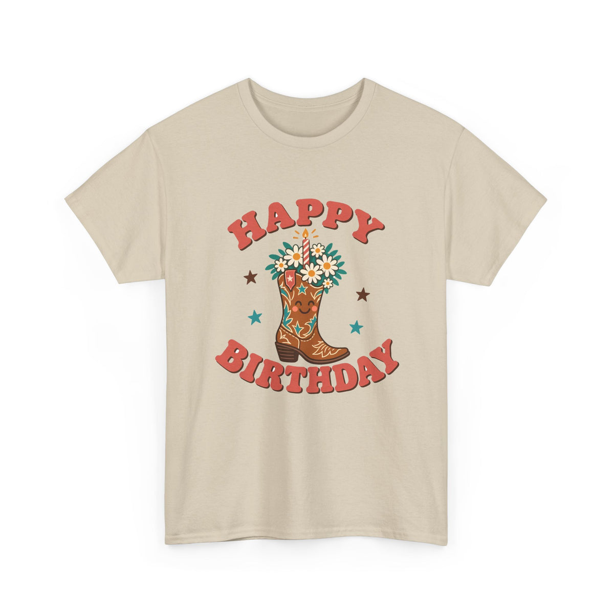 Cowgirl Boot Happy Birthday shirt – Gildan tee by Happywear
