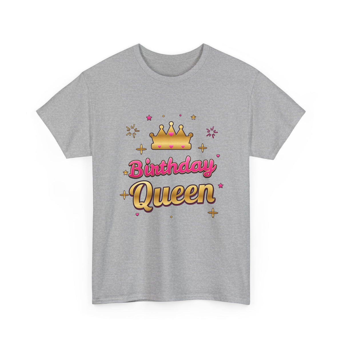 Birthday Queen Pink & Gold Crown birthday shirt – Gildan tee by Happywear