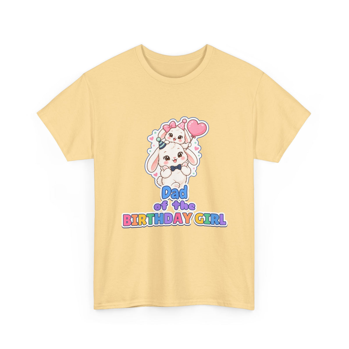 Dad of the Birthday Girl Bunny birthday shirt – Gildan tee by Happywear
