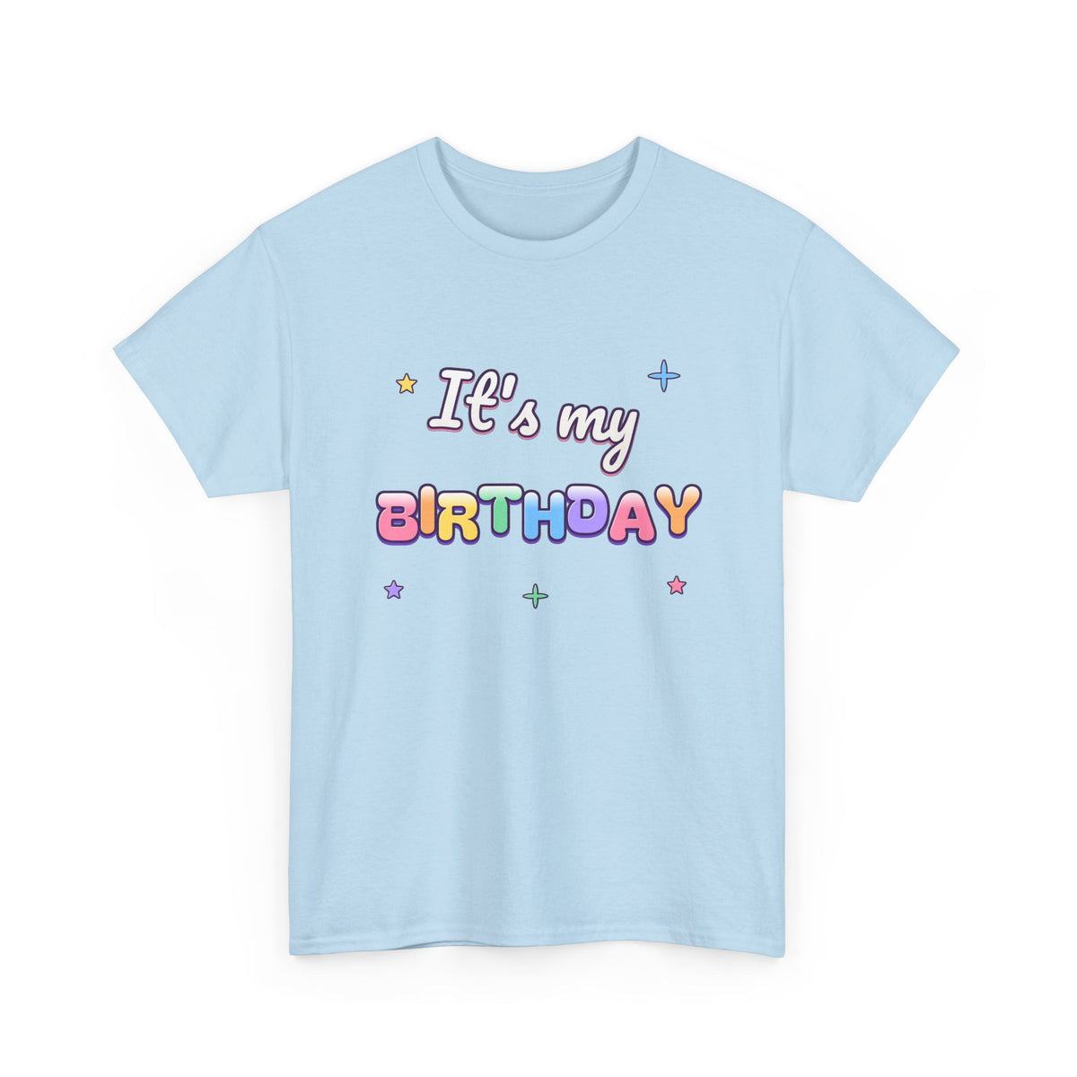It's My Birthday Rainbow Pastel birthday shirt – Gildan tee by Happywear