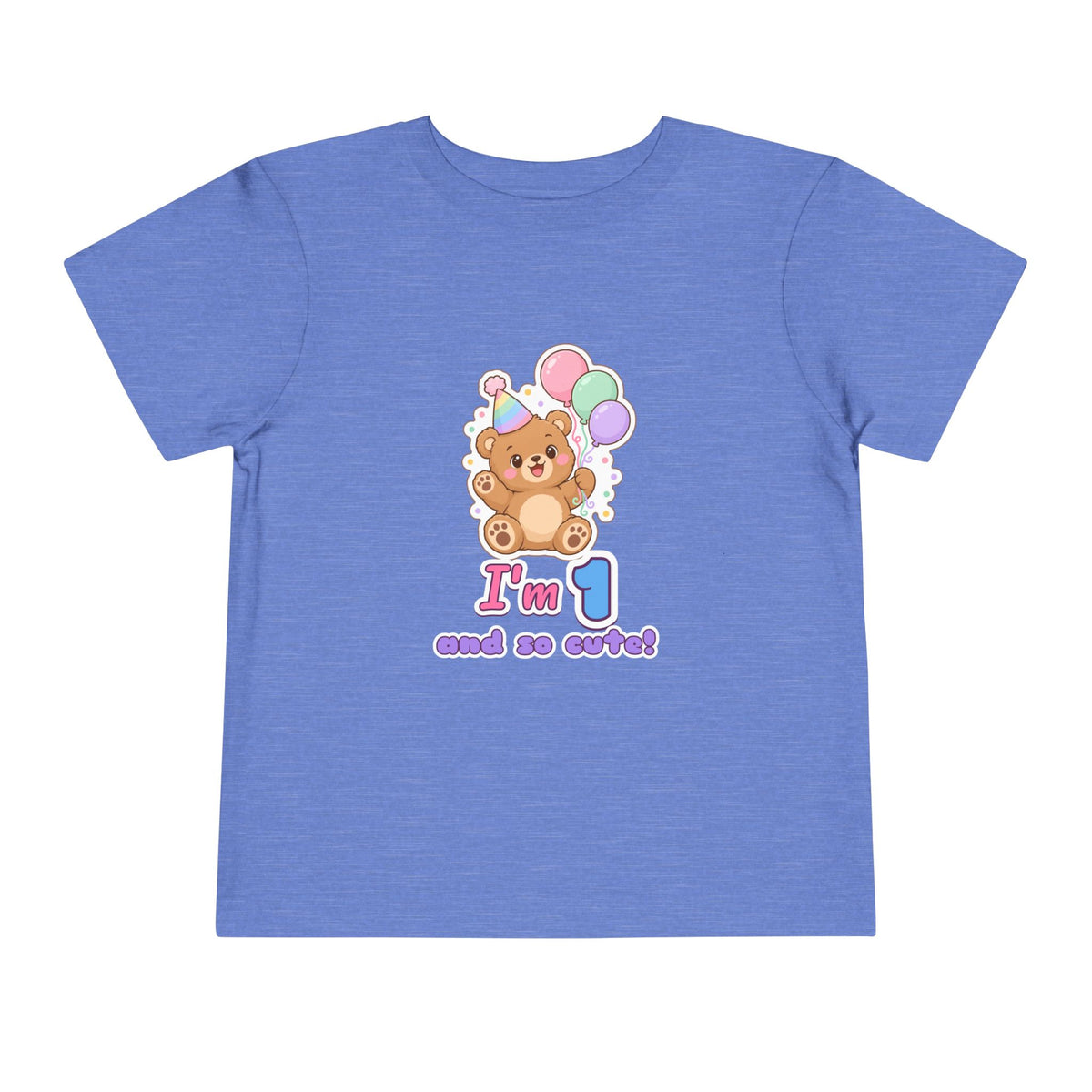 I'm 1 and So Cute Teddy Bear Birthday shirt – toddler Gildan tee by Happywear
